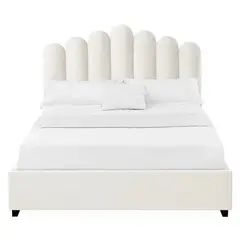 GENERICO - Cama Tapizada Listón Nube 1.5 Plz Ivory