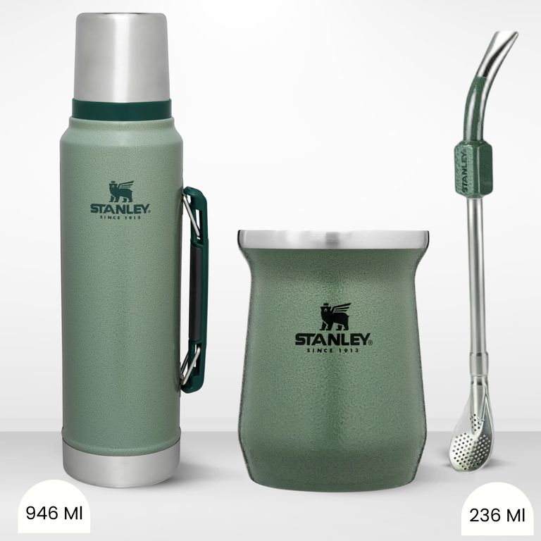 Combo Stanley Termo Classic 946 + Matero 236ml + Bombilla Verde