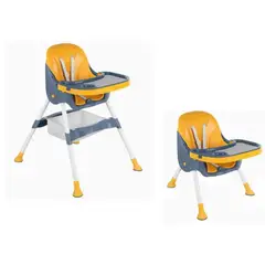 GENERICO - Silla Alta Comedor Portatil para Bebe 2 en 1 Azul