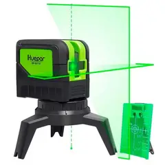 HUEPAR - NIVEL LASER 9211G DE 2 LINEAS CON PLOMADA LUZ VERDE