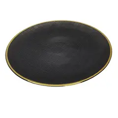 GENERICO - Plato base negro con borde dorado