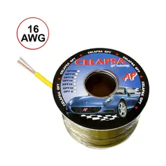 GENERICO - Cable Automotriz 16 AWG Amarillo GPT-16A CELAPSA x Rollo