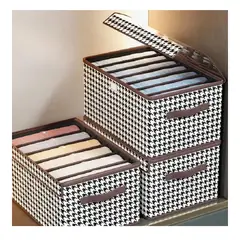 GENERICO - 3 Pcs Caja De Almacenamiento De Ropa Plegable Con Tapa y Divisiones