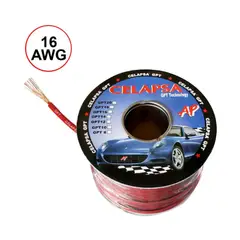 GENERICO - Cable Automotriz 16 AWG Rojo GPT-16R CELAPSA x Rollo