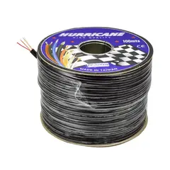 HURRICANE - Cable Mellizo Estéreo Siliconado Negro AP-2040CNG x Rollo