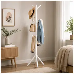 INSPIRA MARKET - Perchero de pie Estante Organizador Colgador Multifuncional  Blanco