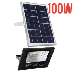 OEM - REFLECTOR LED 100W + PANEL SOLAR LUZ BLANCA + CONTROL REMOTO