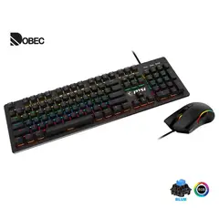 MSI - Teclado y Mouse Gamer Forge GK300 Blue US Mecánico