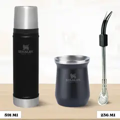 STANLEY - Combo Stanley Termo Classic 591 + Matero 236 Ml + Bombilla Negro
