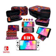 GENERICO - Superkit De Viaje Violet & Scarlet Para Nintendo Switch Oled 6 En 1