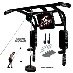 HOLGU - Barra 15 en 1 Croosfit Multifuncional + SISTEMA DE POLEA