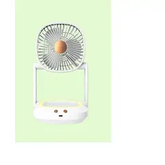 ITELSISTEM - Ventilador Oficina Plegable Portatil Recargable Luces Led blanco
