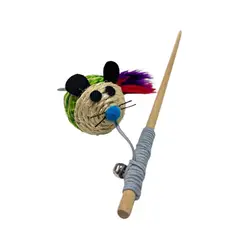 GENERICO - Juguete Varita de Raton de Sisal Para Gatos - Verde