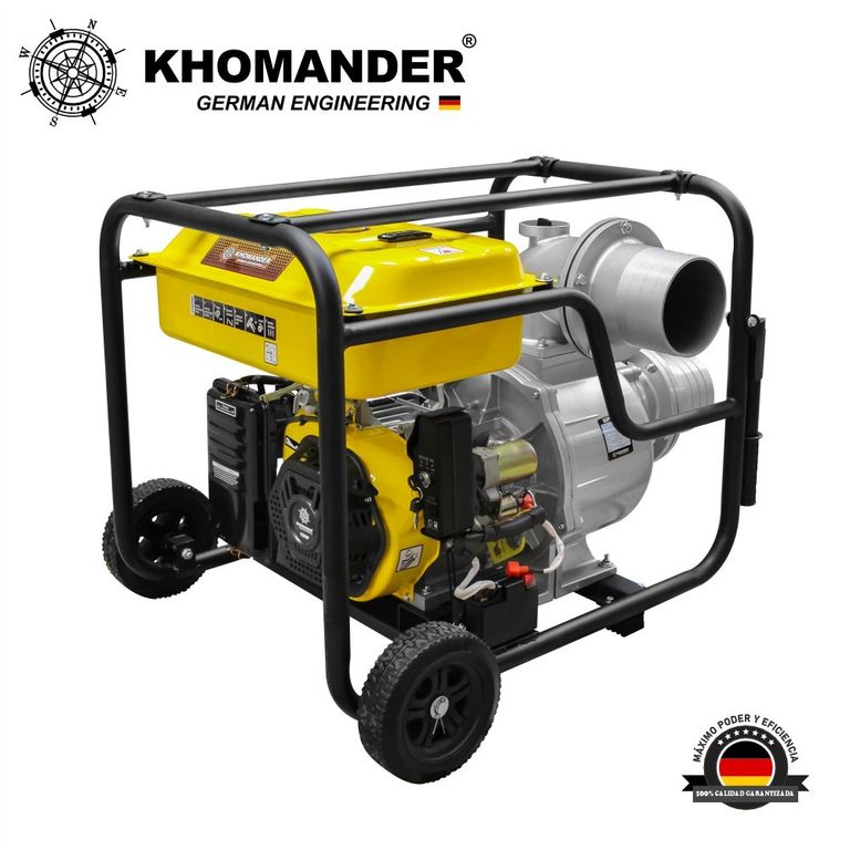 MOTOBOMBA AUTOCEBANTE 6" x 6" A GASOLINA 18 HP - KHOMANDER