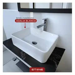 STONE - LAVAMANOS MINIMALISTA ADALIA BLANCO