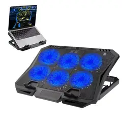 SEISA - Soporte Base Cooler Ventilador para Laptop Notebook 6 ventiladores X6A