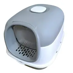GENERICO - Arenero cerrado para gato ovalado TP- Gris