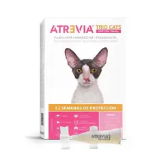 ATREVIA - ANTIPULGAS PARA GATOS TRIO CATS SMALL (1.2 - 2.8 kg) X 5 PIPETAS