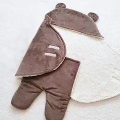 BE CRAFTY - Saco de Dormir Sleeping Envolvente de Oso Bebé 6-12 Castaña