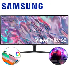 SAMSUNG - Monitor 34 LS34C500GALXPE ViewFinity S5 Ultrawide 100Hz