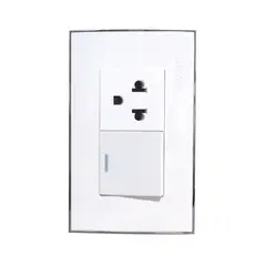 OPALUX - Interruptor + Tomacorriente Universal 15A OP-1213
