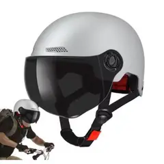 GENERICO - Casco Gris Visera Negra + Transparente