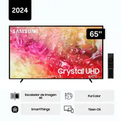 SAMSUNG - Televisor LED 65 Crystal UHD 4K 65DU7000 Tizen OS Smart TV