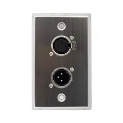 FINDER - Placa de Pared 1 Plug Cannon y 1 Jack Cannon XLR TM-14034
