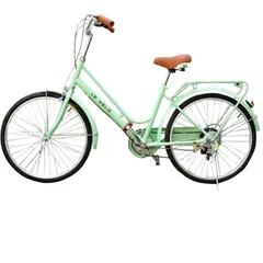 SPORT FITNESS - Bicicleta de paseo retro lady aro 26 - Verde vintage