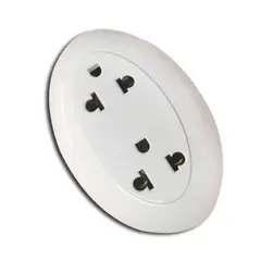 OPALUX - Tomacorriente Doble Universal 2 Polos con Línea Tierra OP-38-1