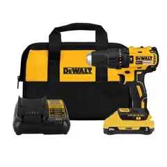 DEWALT - Taladro Percutor Sin Carbones 20V Xr + 1 Bat 3.0 Ah + Cargador + Maleta Lona