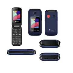 LANDBYTE - Celular Flip 4g LT1448 1.77 Pulgadas Dual SIM Radio FM Azul