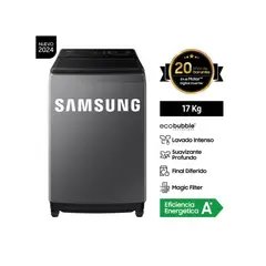 SAMSUNG - Lavadora 17KG Eco Bubble WA17CG6441BDPE Gris