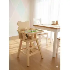 GENERICO - SILLA PARA BEBE DE MADERA PINO