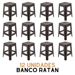 GENERICO - BANCO TIPO RATAN X12 UNIDADES