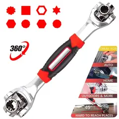 OEM - Llave Universal Wrench 48 en 1 Acero Herramienta tuercas