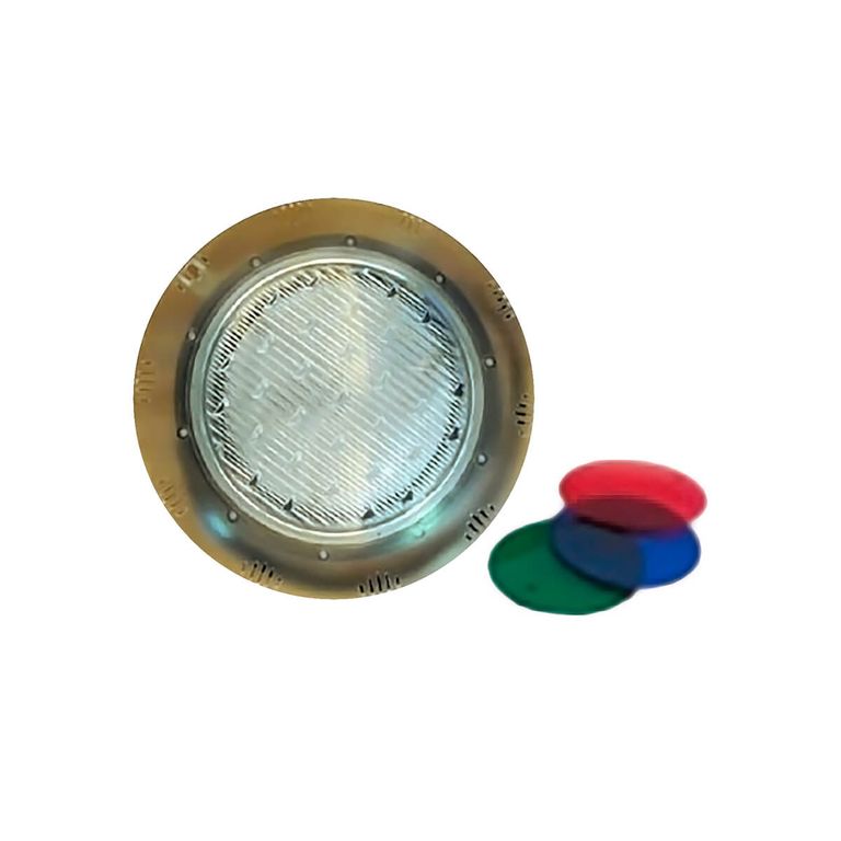 Reflector para piscina 100W 12V luz halógena con mica tricolor RGB