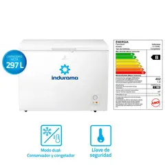 INDURAMA - Congelador Indurama 297 LT CI-320BL Blanco