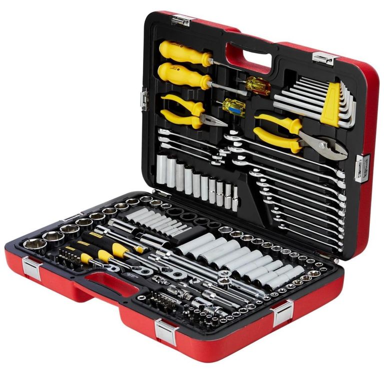 Juego de Herramientas para mecánico 150 Piezas, STANLEY Racing