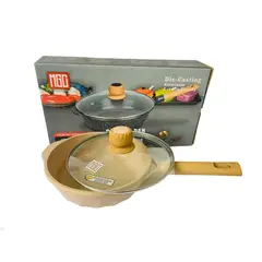 GENERICO - Sarten Hondo Antiadherente Granito Roca Volcánica 24cm