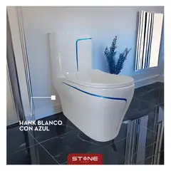 STONE - INODORO MINIMALISTA HANK REDONDO BLANCO CAZUL