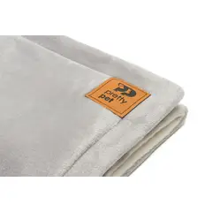 PRETTYPETS - MANTA FELPA HIPOALERGÉNICA GRIS TALLA L PARA MASCOTAS