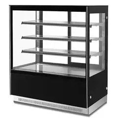 FRITECSA - Vitrina Pastelera Refrigerada Exhibidora FW-1200RF3 Black Titanium Gold Recto 4 Niveles