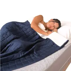 HYPNO HOME - Manta Pesada Antiestrés 3.2 Kg - Navy-Blanco