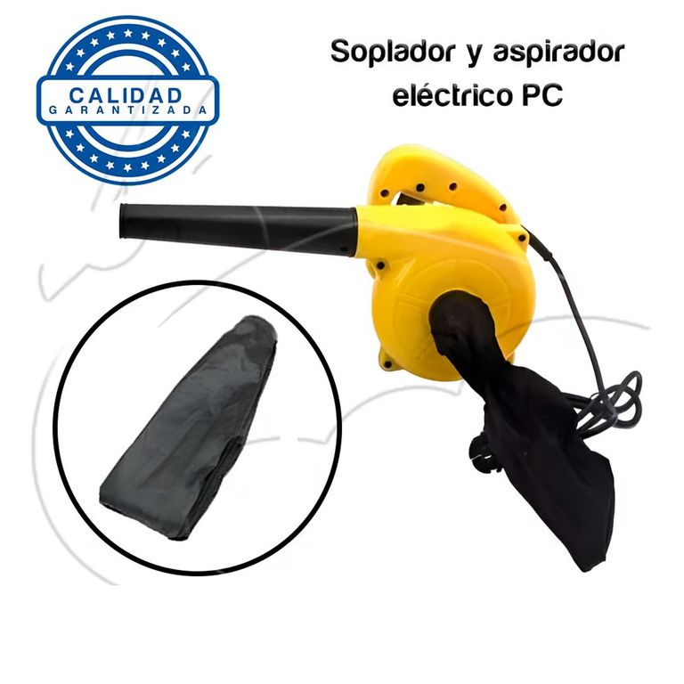 Soplador y Aspirador de aire 800W Para Casa Auto Hojas Aleatorio verde y amarillo