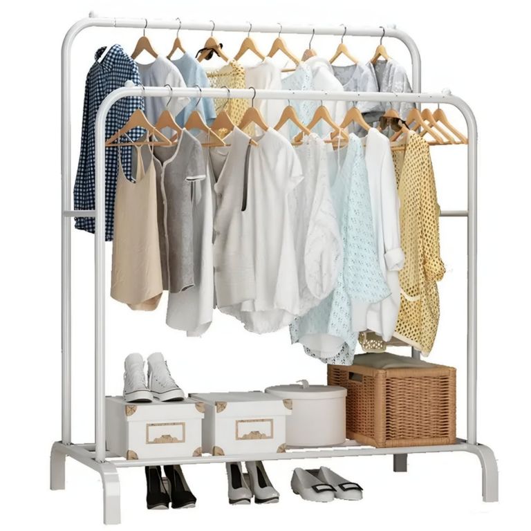 Perchero organizador de ropa con base