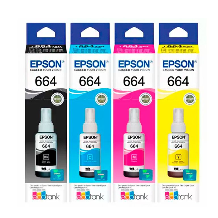 KIT DE 4 TINTAS EPSON 664