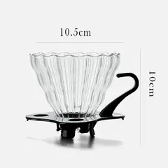 GENERICO - Dripper V60 de vidrio borosilicato Tamaño 02