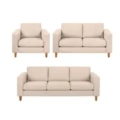 GENERICO - Juego de Sala Milan 3-2-1 Beige