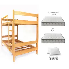 GENERICO - Camarote 1 Plaza  + Colchon Zebra + Almohada Gratis